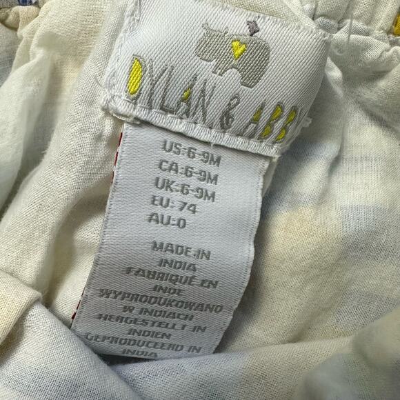 Dylan & Abby Stripe Lemon Print Ruffle Bubble Romper Baby Girl 6-9 Months - Picture 6 of 7